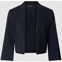 Betty Barclay Cropped Blazer mit Reverskragen in Marine, Größe 44 von Betty Barclay