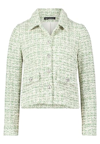 Betty Barclay Damen Blazer-Jacke Langarm Green/Cream,40 von Betty Barclay