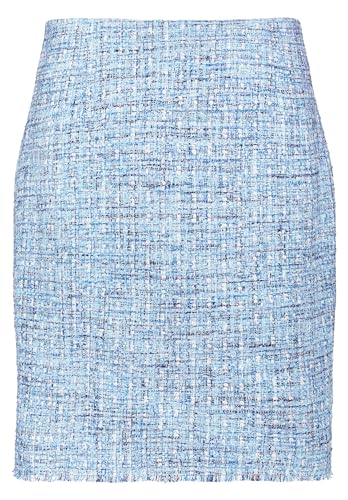 Betty Barclay Damen Business-Rock gerader Schnitt Light Blue/Dark Blue,38 von Betty Barclay