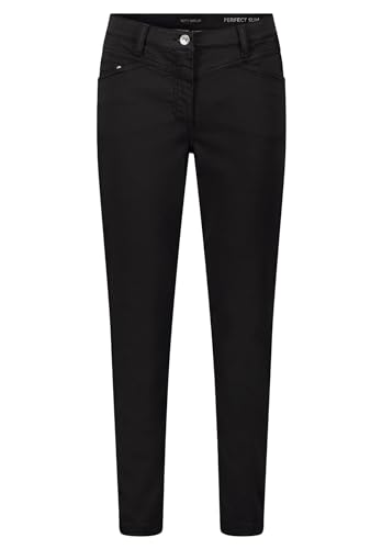 Betty Barclay Damen Casual-Hose Slim Fit Schwarz,42 von Betty Barclay