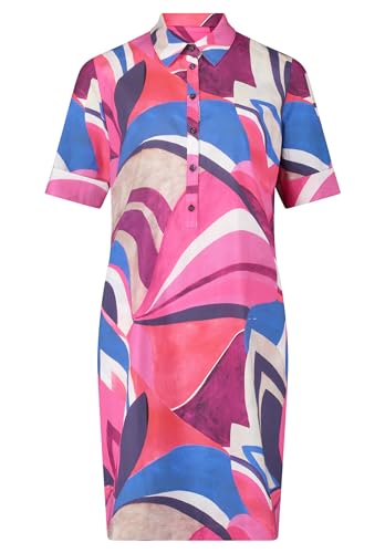 Betty Barclay Damen Hemdblusenkleid mit Aufdruck Pink/Blue,40 von Betty Barclay