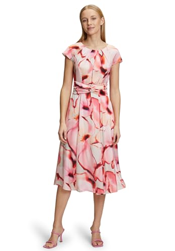 Betty Barclay Damen Sommerkleid mit Raffung Cream/Rosé,44 von Betty Barclay