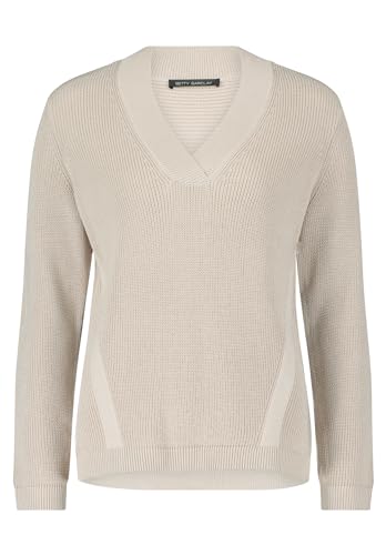 Betty Barclay Damen Strickpullover mit V-Ausschnitt Grau Beige,42 von Betty Barclay