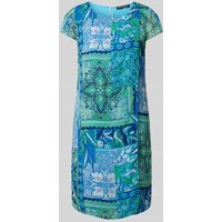 Betty Barclay Knielanges Kleid mit Allover-Print in Hellblau, Größe 36 von Betty Barclay