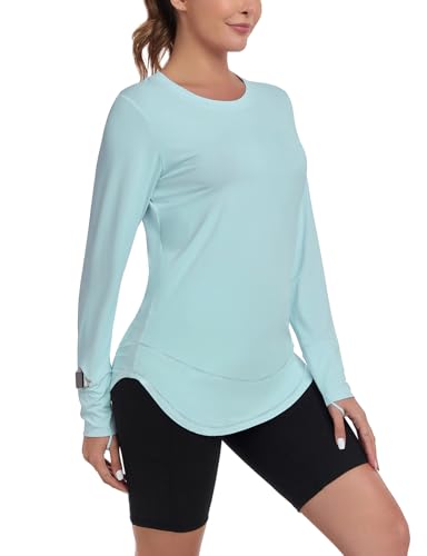 Beuwltpa Langarm Sportshirt für Damen Funktionsshirt Locker Laufshirt UPF 50+ UV Schutz Sport Oberteile Atmungsaktiv Leicht Sport T-Shirt mit Daumenloch Fitness Yoga Tops Rashguard Beuwltpa Langarm Sportshirt für Damen Funktionsshirt Locker Laufshirt UPF 50+ UV Schutz Sport Oberteile Atmungsaktiv Leicht Sport T-Shirt mit Daumenloch Fitness Yoga Tops Rashguard von Beuwltpa