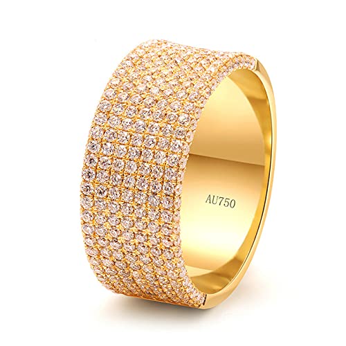 Beydodo Herren Ring 585 Gold, Trauringe Männer Breit mit 1.7ct Laborgezüchteter Diamant Bandring Verlobungsringe Hochtzeit Ringe Nickelfrei Gr.60 (19.1) von Beydodo