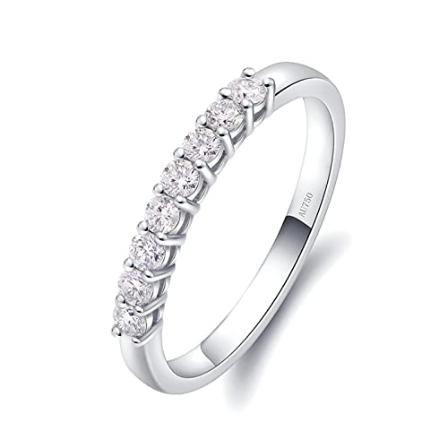 Beydodo Ringe Weißgold 585 Damen, Verlobungsring mit Moissanit 2.08ct Bandring Hochzeit Ringe Frauen Eheringe Nickelfrei Gr.65 von Beydodo