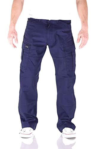 Big Seven Brian Cargo Hose Comfort Fit Herren Jeans, Farbe:Blau (Navy Blue), Hosengröße:W36/L34 von Big Seven