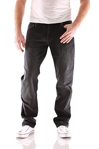 Big Seven Stanley Black Wash Regular Herren Jeans, Hosengröße:W40/L34 von Big Seven