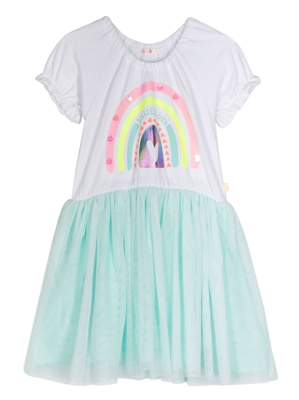 Billieblush Kleid mit Regenbogen-Print - Weiß von Billieblush