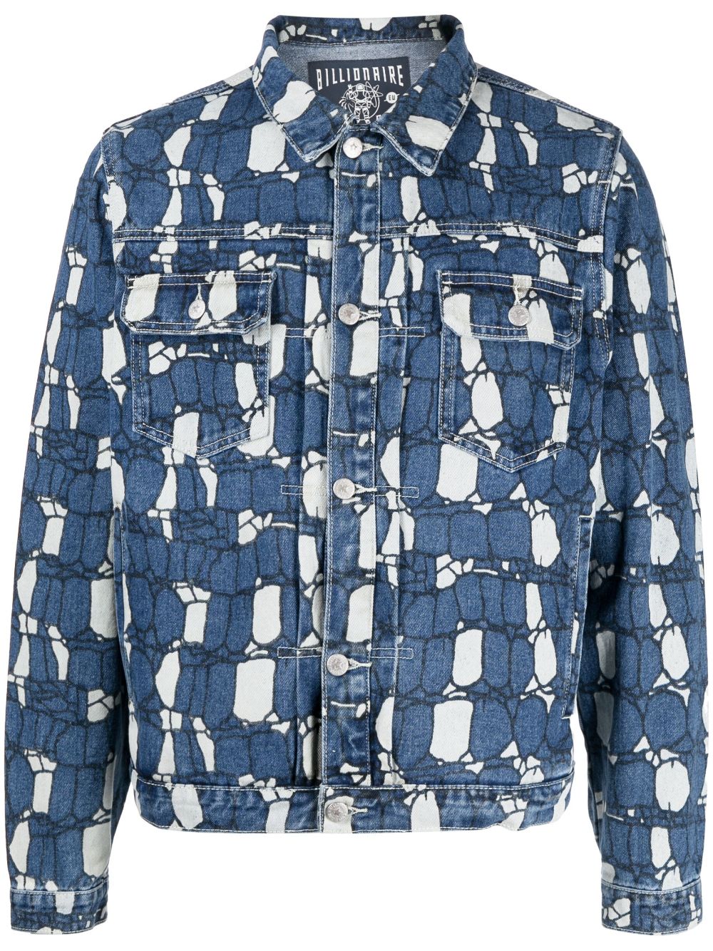 Billionaire Boys Club Jeansjacke mit Gator Camo-Print - Blau von Billionaire Boys Club