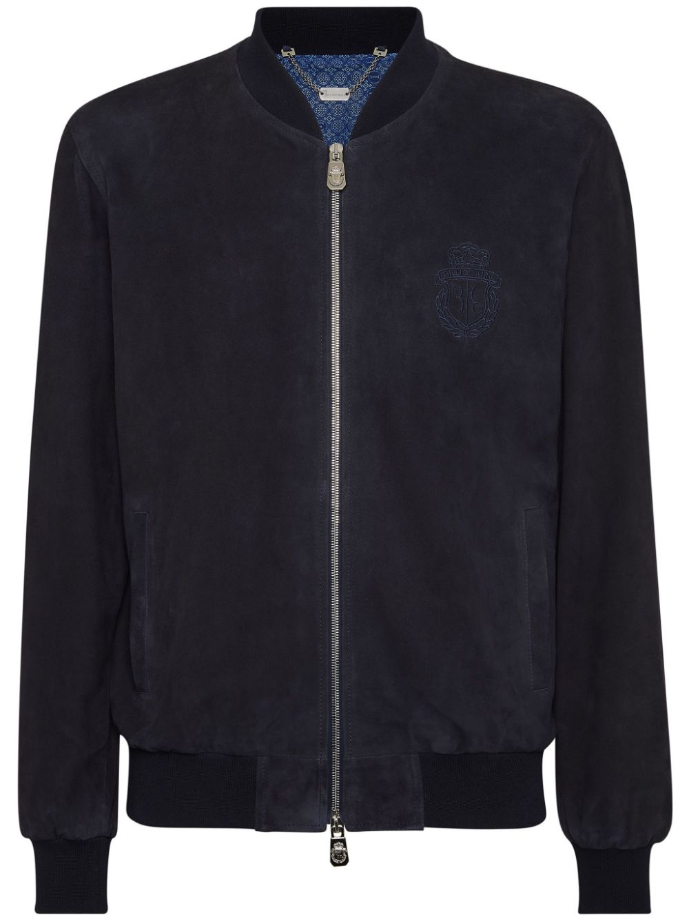 Billionaire Bomberjacke mit Wappenstickerei - Blau von Billionaire