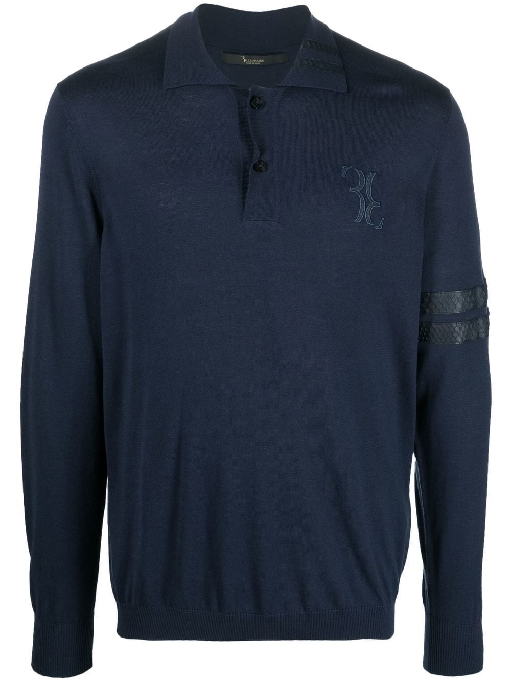 Billionaire Pullover mit Logo-Patch - Blau von Billionaire