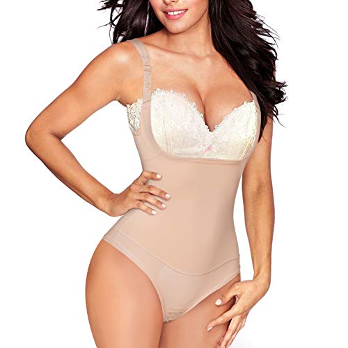 Bingrong Damen Figurformende Body Shaper Unterbrust Shapewear Bauch Weg Mieder Korsett Taillenformer Miederbody stark formend Formbody Bodysuit von Bingrong