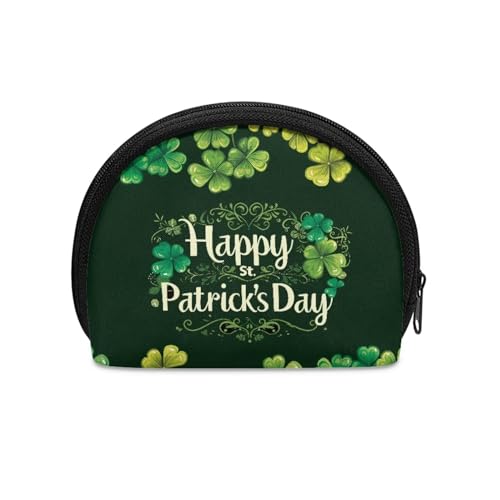 Binienty Mini-Geldbörse mit Reißverschluss, Münzgeldbörse und Tasche, Geldbeutel, langlebig, geeignet für Damen, St. Patrick's Day, Münztasche von Binienty