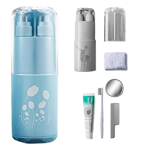 Biniveil Reise-Toilettenartikel-Set, tragbares Reise-Toilettenartikel-Becher-Set, 8-in-1-Zahnbürstenbecher-Toilettenartikel für die Reise, Doppelt beschichtete Design-Reise-Must-Haves für Schule, Biniveil Reise-Toilettenartikel-Set, tragbares Reise-Toilettenartikel-Becher-Set, 8-in-1-Zahnbürstenbecher-Toilettenartikel für die Reise, Doppelt beschichtete Design-Reise-Must-Haves für Schule, von Biniveil
