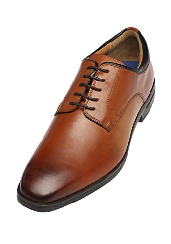 Bioflex Herren Derby Business Schuhe Alaska congac | hochwertiges Leder im Classic Busines-Shoe-Look | optimale Dämpfung, besonders leicht | Fußbett aus Memory Foam | Größe 44 von Bioflex