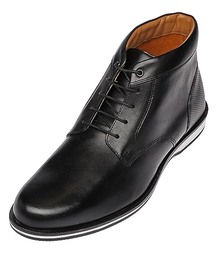 Elegante Herren Leder Desert Boots in schwarz I Stiefel für Männer I Männer Stieffeleten I Chelsea Lederstiefel I Men boots leather I (numeric_46) von Bioflex