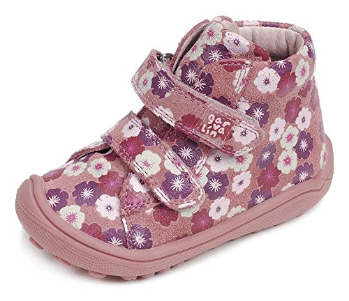 Garvalín Baby Mädchen 171300 Stiefeletten, Rosa (rosa und Blumen (Rauhleder Bedruckt) von Biomecanics