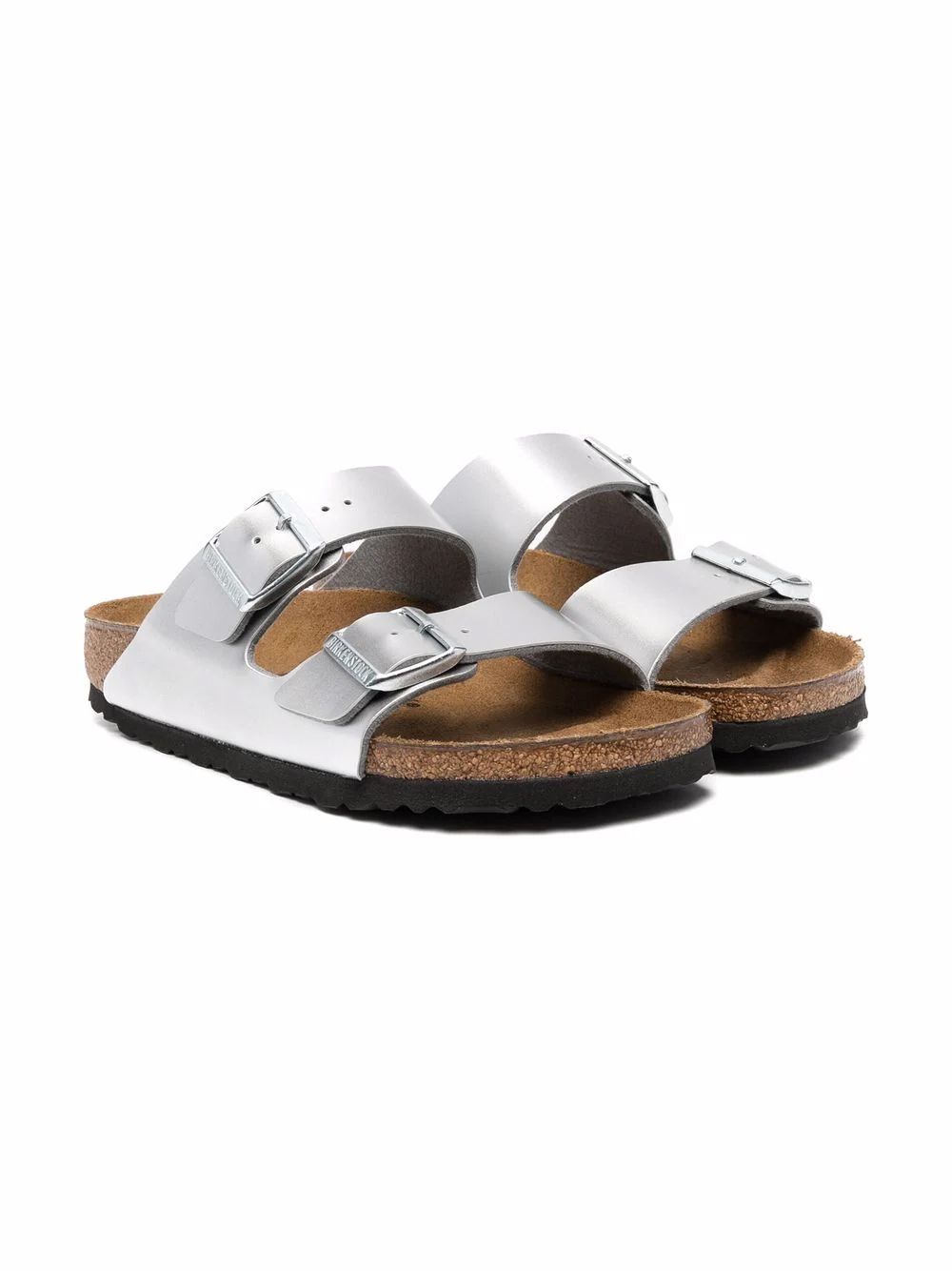 Birkenstock Kids Arizona Pantoletten - Silber von Birkenstock Kids