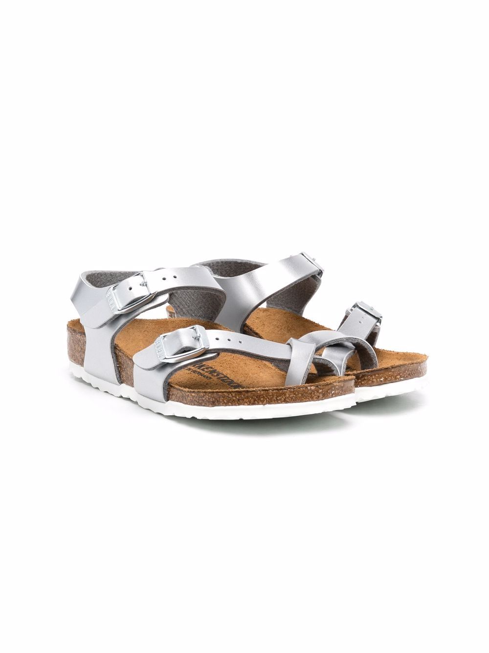 Birkenstock Kids Taormina Sandalen - Silber von Birkenstock Kids