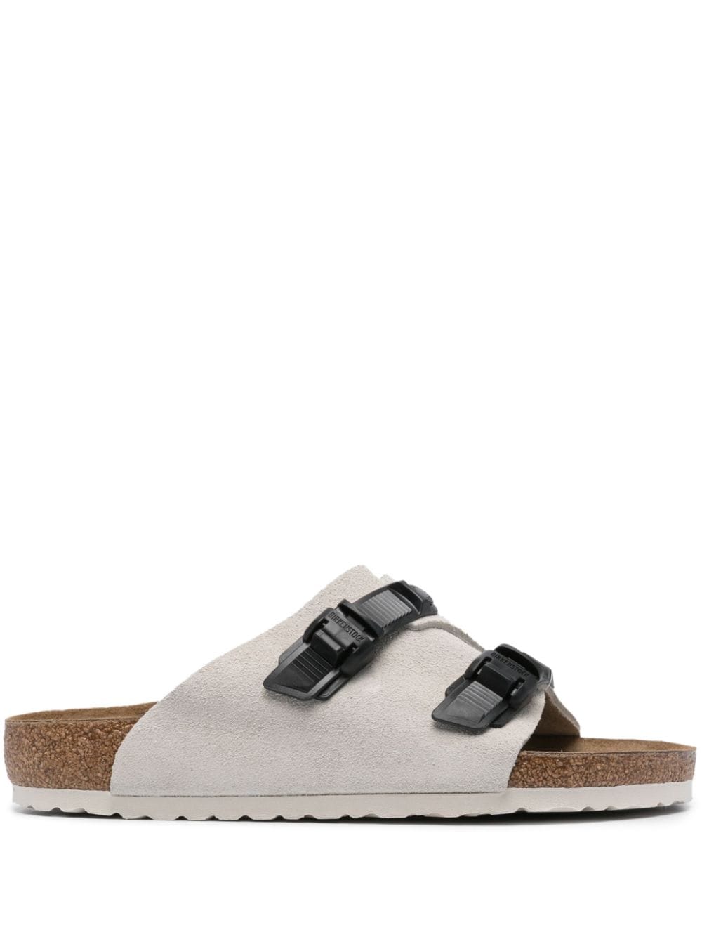 Birkenstock Arizona Pantoletten aus Wildleder - Weiß von Birkenstock