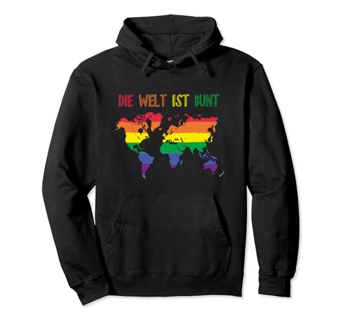 Bunte Welt Regenbogen Liebe Schwul LGBT Gleichheit Geschenk Pullover Hoodie von Bisexuell Transsexuell Homosexuell Geschenke