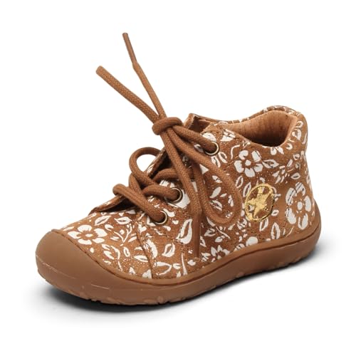 Bisgaard hale l First Walker Shoe, Brandy Flowers, 22 EU Schmal von Bisgaard