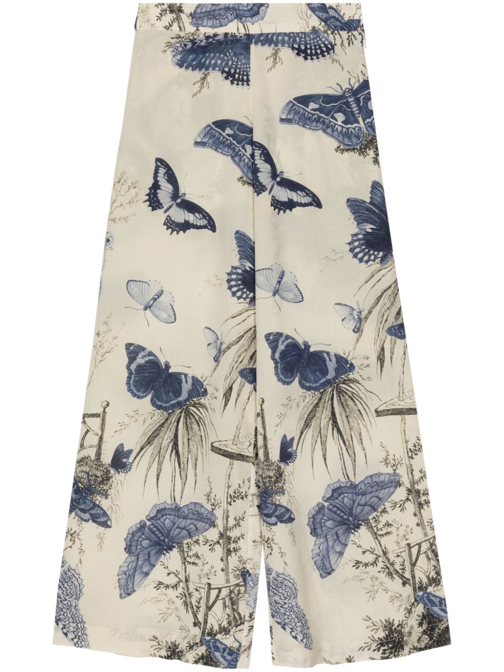 Biyan Taillenhose mit botanischem Print - Blau von Biyan