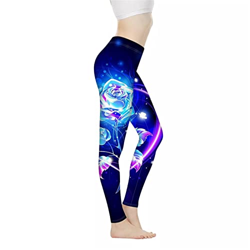 Biyejit Damen-Leggings, hohe Taille, Bauchweg-Effekt, Yogahose, Workout-, Lauf- Leggings, Größe XS–3XL, L von Biyejit