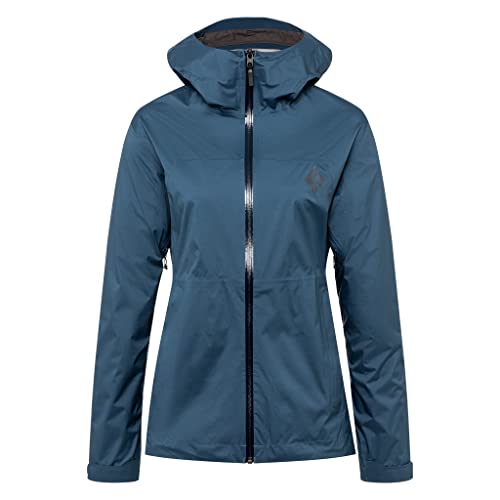 Black Diamond W Stormline Stretch Rain Shell Blau - Funktionelle atmungsaktive Damen Regenjacke, Größe M - Farbe Ink Blu von Black Diamond