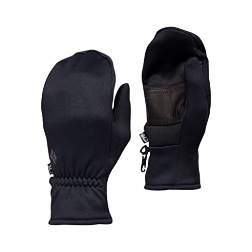 Black Diamond Heavyweight Screentap Mitts Schwarz - Warmer Touchscreen-kompatibler Stretchfleece Fäustling, Größe S - FA von Black Diamond