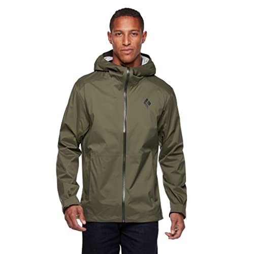 Black Diamond M Stormline Stretch Rain Shell Oliv - Funktionelle atmungsaktive Herren Regenjacke, Größe XL - Farbe Tundr von Black Diamond