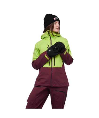 Black Diamond W Recon Lt Stretch Shell Colorblock-Grün - Wasserdichte leichte Damen Freeride Skijacke, Größe M - Farbe A von Black Diamond