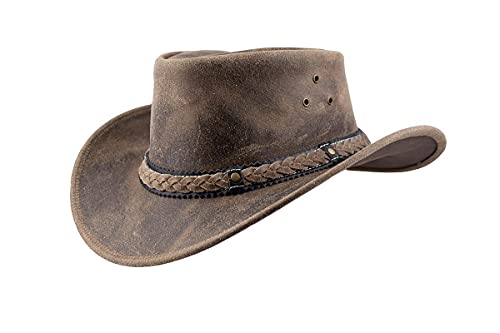 Black Jungle ARAMAC Lederhut Cowboyhut Australienhut Hut Charcoal L von Black Jungle