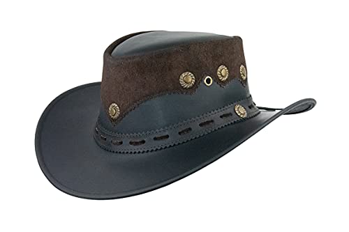 Black Jungle PENTLAND Lederhut, Westernhut, Australienhut, Cowboyhut (Schwarz, L) von Black Jungle