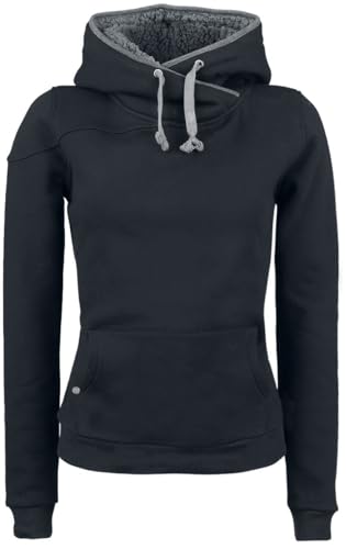Black Premium by EMP Damen schwarzer Hoodie mit hohem Kragen L Black Premium by EMP Damen schwarzer Hoodie mit hohem Kragen L von Black Premium by EMP