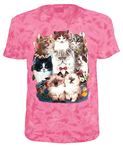 Blackshirt Company Kinder T-Shirt Katzen Batik Cat Shirt Größe 152 von Blackshirt Company