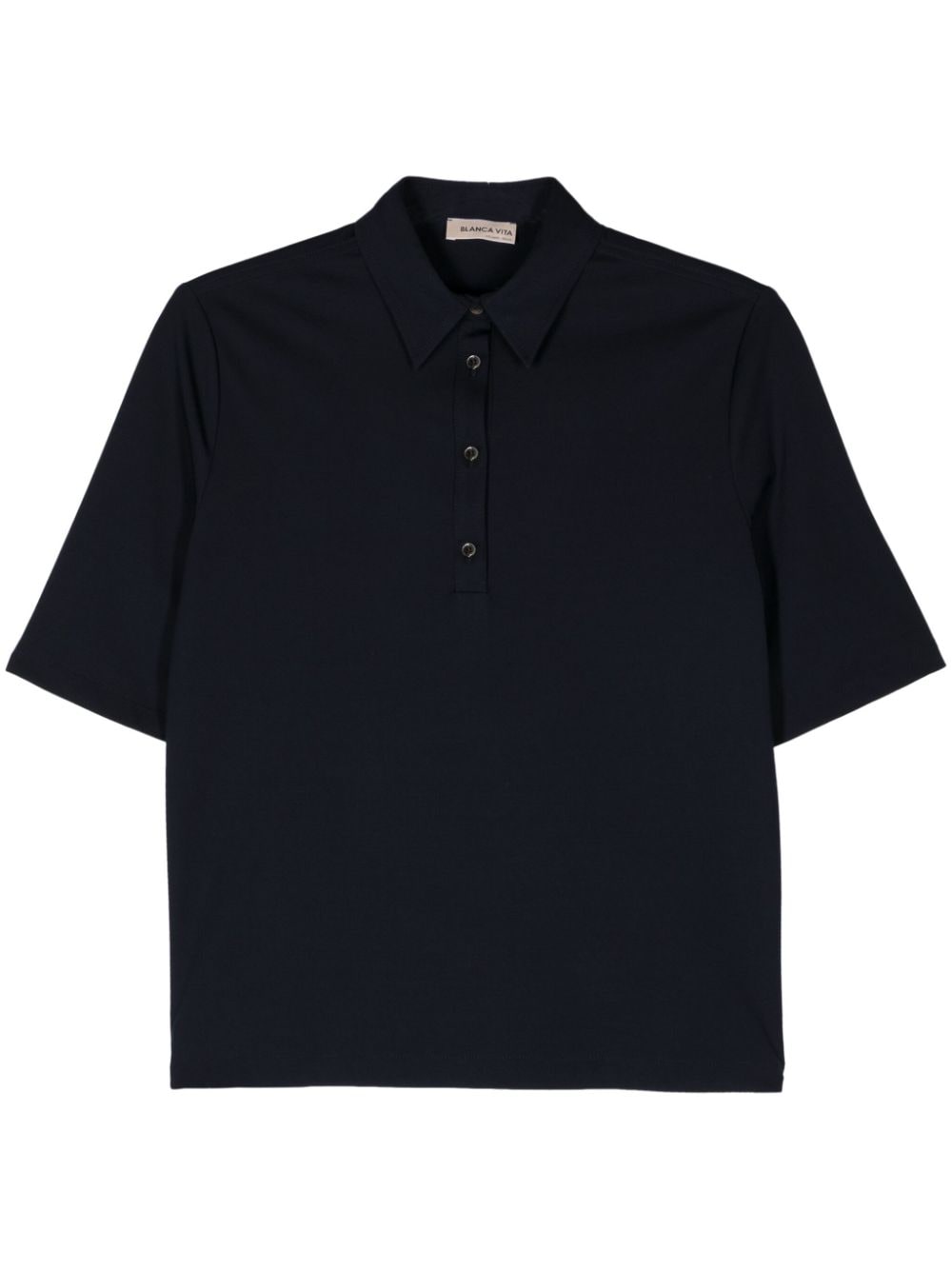 Blanca Vita Kurzärmeliges Poloshirt - Blau von Blanca Vita