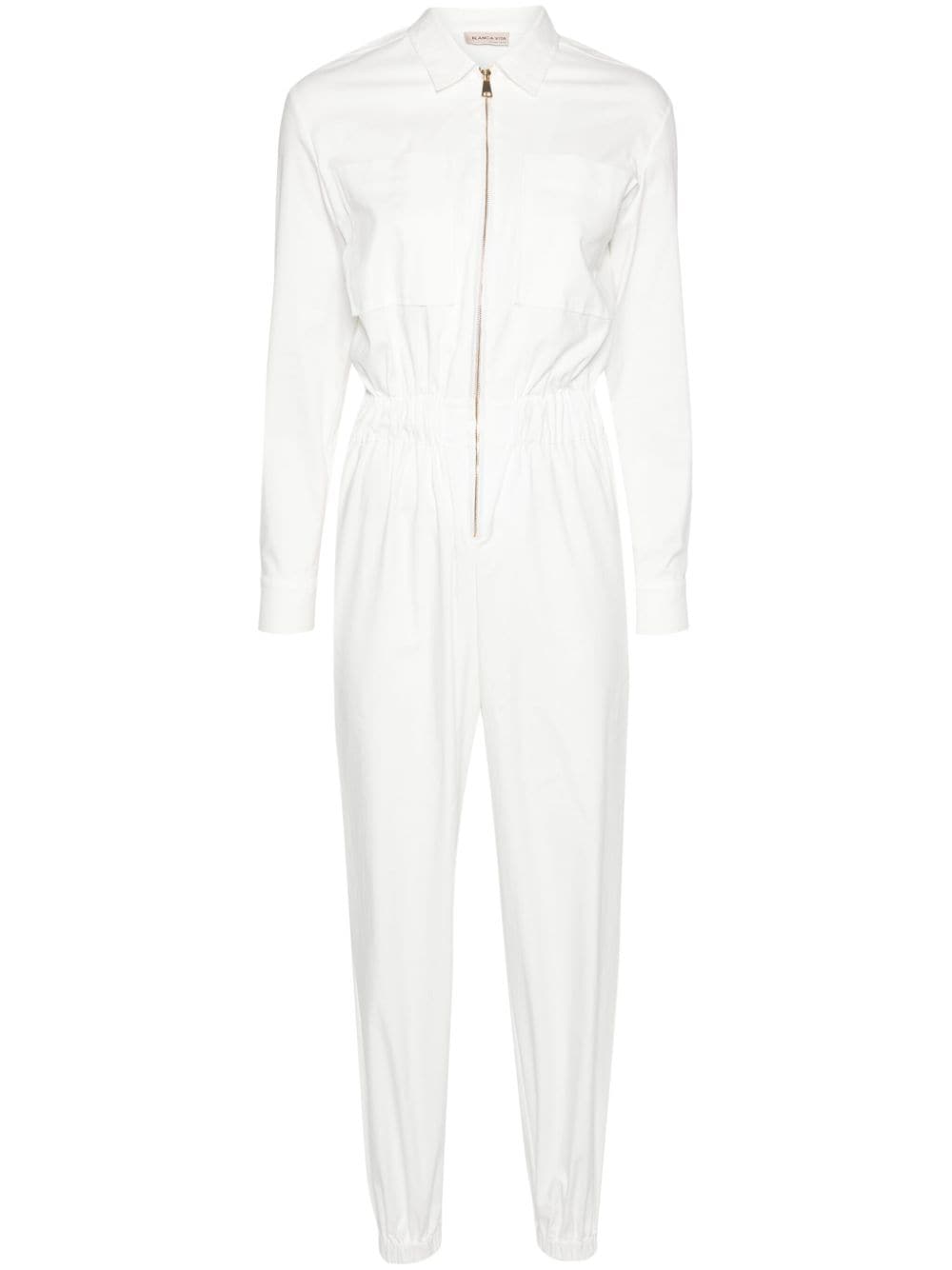 Blanca Vita Tuta Trhyco Jumpsuit mit langen Ärmeln - Weiß von Blanca Vita