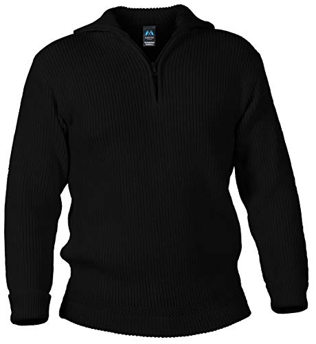 Blauer Peter - Merino Troyer - Pullover - 10 Farben, Farbe:Schwarz, Größe:54 von Blauer Peter