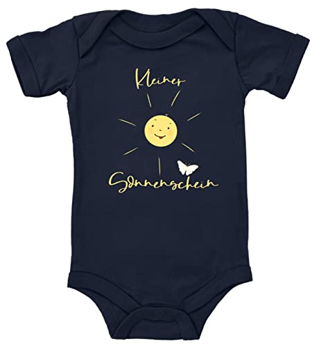 Blauer-Storch Baby Body kleiner Sonnenschein Sonne Schmetterling Geschenk für Kleinkind Kurzarm Bio Baumwolle von Blauer-Storch