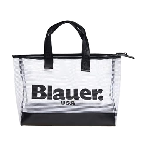 Blauer Handtasche S4KARA06/MES Reißverschluss und Doppelgriff Abmessungen: 40x30x10 cm (HxBxT) cm, Weiß von Blauer