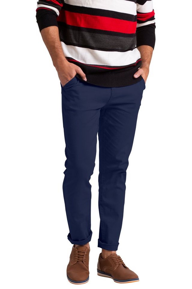 BlauerHafen Chinohose Slim-Fit-Chinos für Herren klassischer Stretch-Chinohose Hose von BlauerHafen