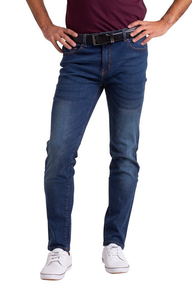 BlauerHafen Slim-fit-Jeans Herren Stretch Denim Jeans Schlanke Passform strecken Dünn Denim Hose von BlauerHafen