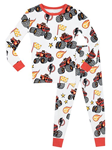 Blaze and The Monster Machines Schlafanzug Jungen | 100% Baumwolle Schlafanzüge für Kinder | Monstertruck Pyjama Junge 98cm von Blaze