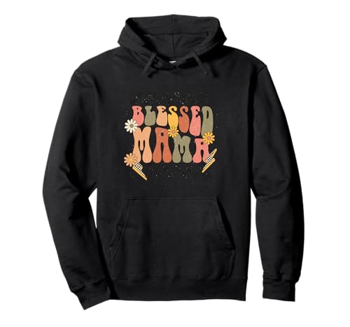 Blessed Mama Shirt im Retro-Look mit Gänseblümchen und karierter Grafik Pullover Hoodie Blessed Mama Shirt im Retro-Look mit Gänseblümchen und karierter Grafik Pullover Hoodie von Blessed Mama Tee Shirts for Faithful Women