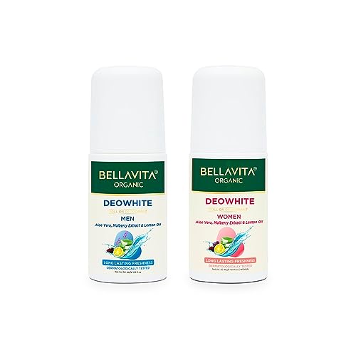 Bella Vita Bio-Deo, weißes Deodorant für Männer und Frauen, langanhaltende Frische, je 50 ml, natürlicher Roll-On unter den Achseln, Aufhellung und Aufhellung der Haut bei dunklen Achselhöhlen von Blessfull Healing