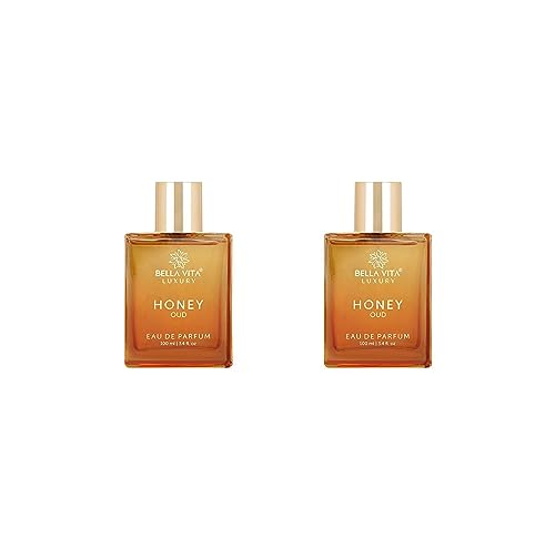 Bella Vita Luxury Honey Oud Eau De Parfum Unisex Parfüm für Männer und Frauen mit Patchouli, Vanille, Bergamotte | Blumiger, würziger EDP-Duft, 100 ml (2er-Pack) von Blessfull Healing
