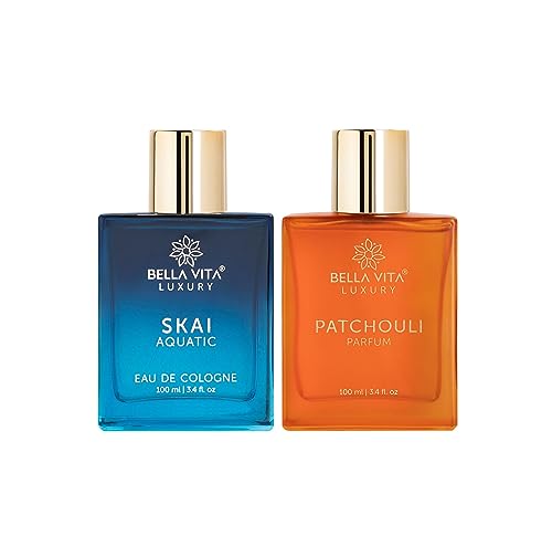 Bella Vita Luxury Skai EDC & Patchouli Unisex-Parfüm-Kombination, Packung mit 2 hochwertigen, langanhaltenden Duftdüften für Männer und Frauen, je 100 ml von Blessfull Healing